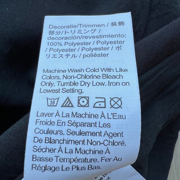 J Crew Lace Trim Shift Dress Linen Size 2 Black - Picture 12 of 12